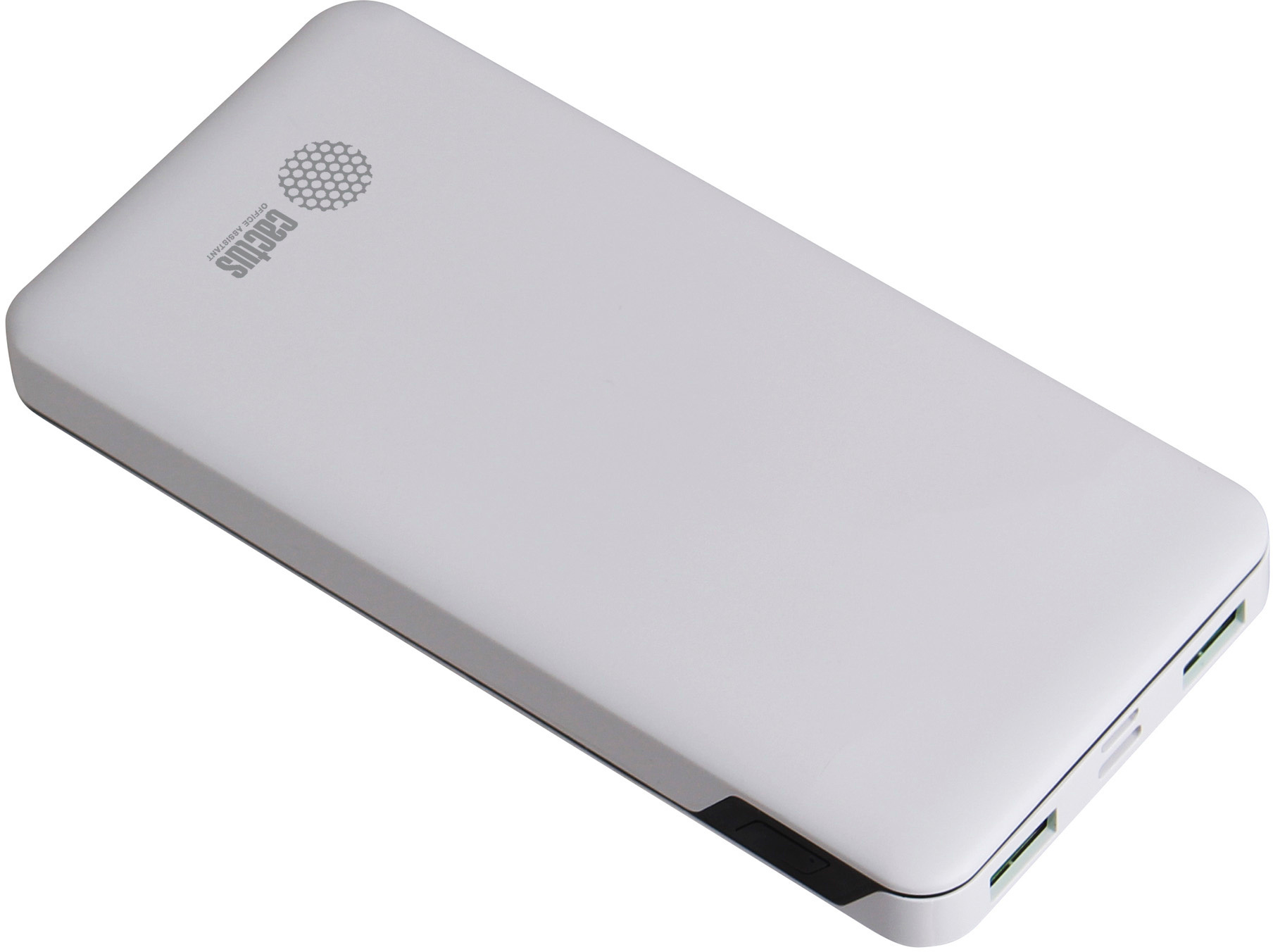 Мобильный аккумулятор Cactus 10000mAh, 2.1A, 2xUSB, белый (арт.  CS-PBFSKT-10000) купить в OfiTrade | Характеристики, фото, цена