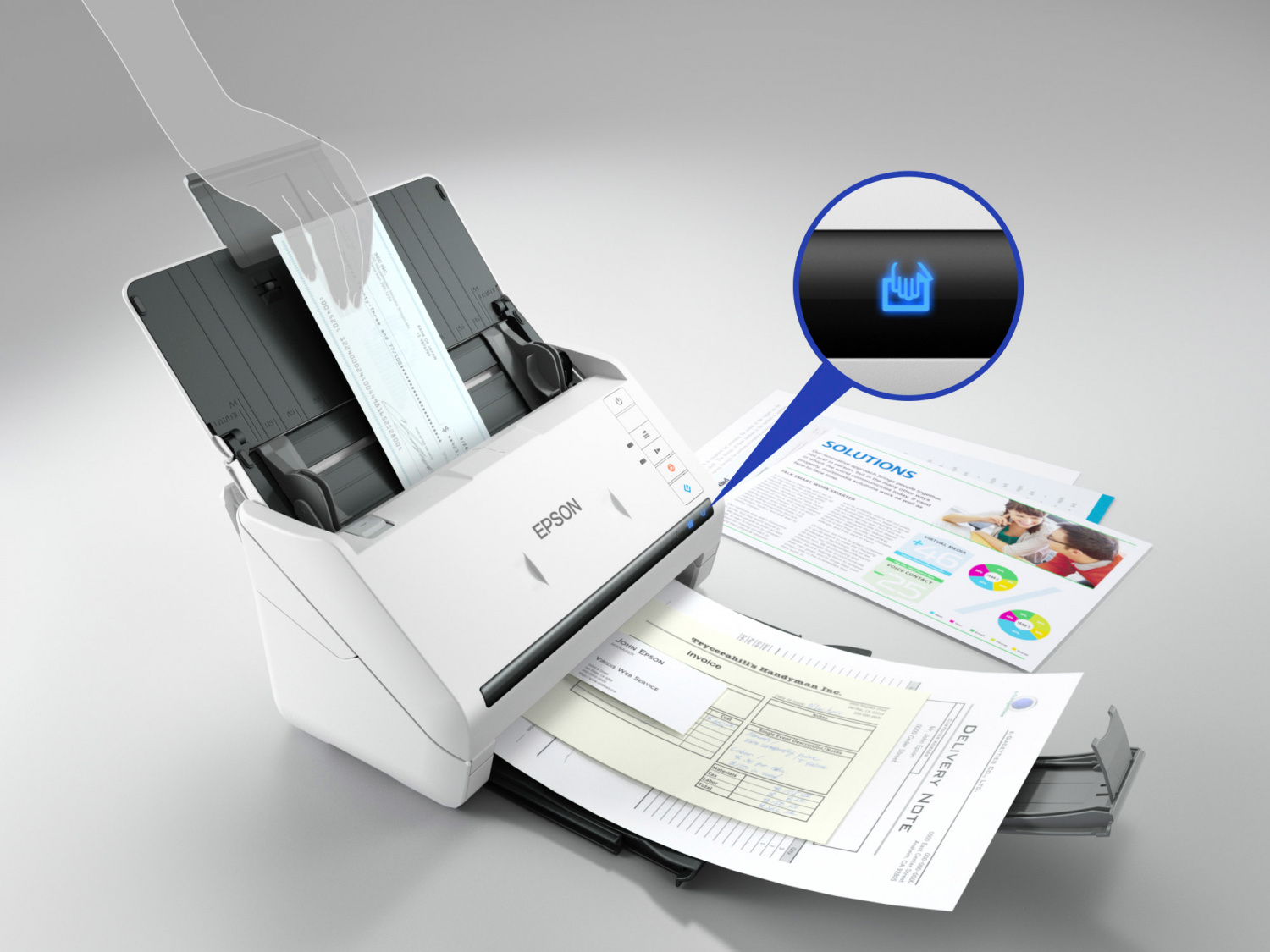 Сканер документов Epson WorkForce DS-770II (арт. B11B262401) купить в  OfiTrade | Характеристики, фото, цена