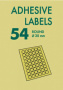 Самоклеящаяся бумага Lomond LAS для лазерной печати золотая, 54 деления, круглые, радиус 30 мм, 90 г/м² (арт. 2053005)